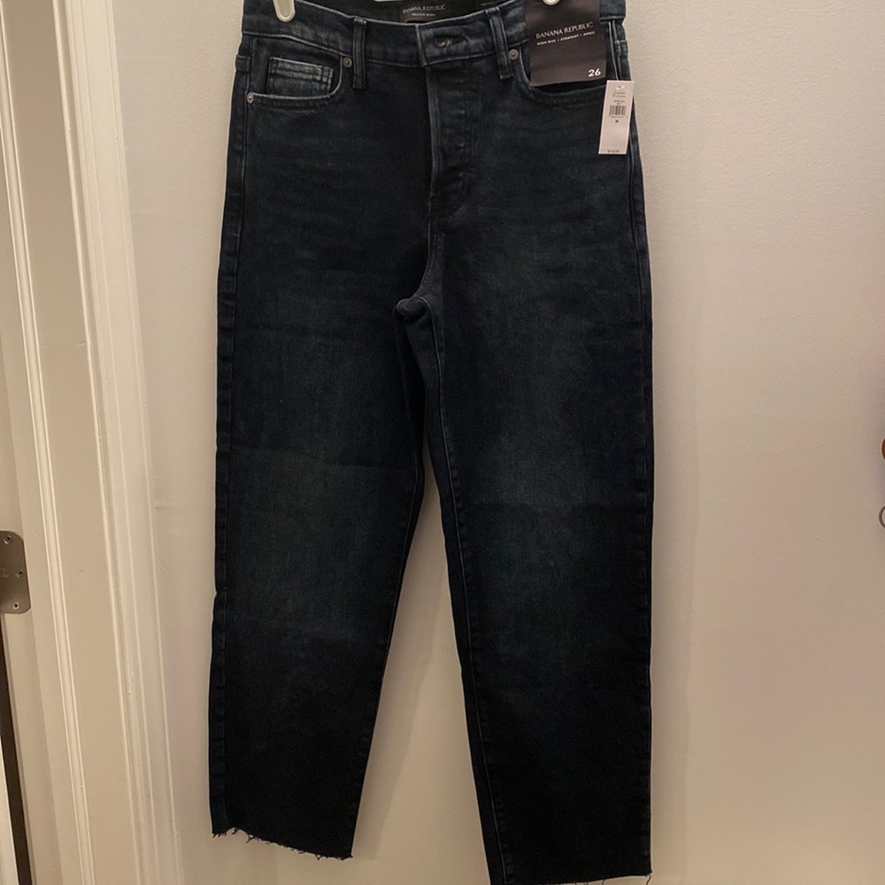 Banana Republic women’s high rise straight jeans
